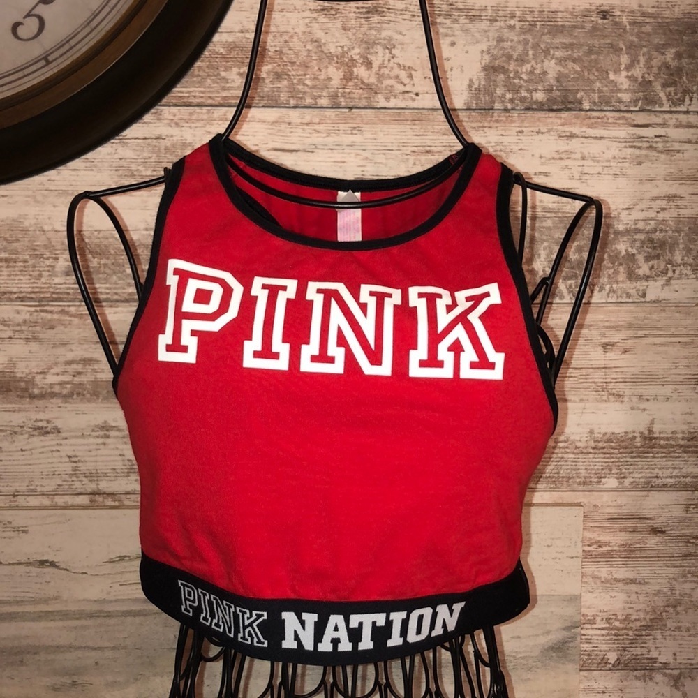 Victoria’s Secret pink nation sports bra red white and black sports bra small​​​